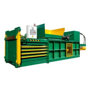 Horizontal baler machine for large scale waste paper and carton recycling compression