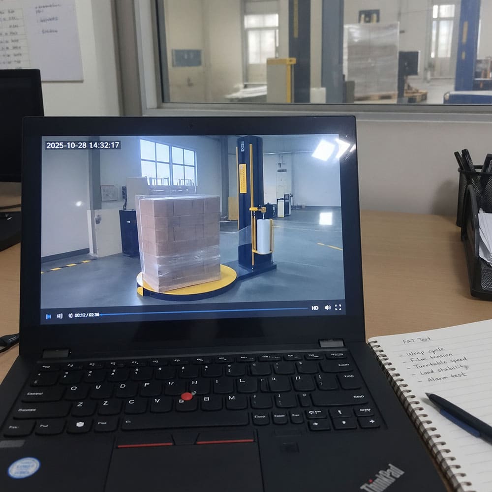 Verifying pallet wrapper safety functions pallet wrapper safety FAT